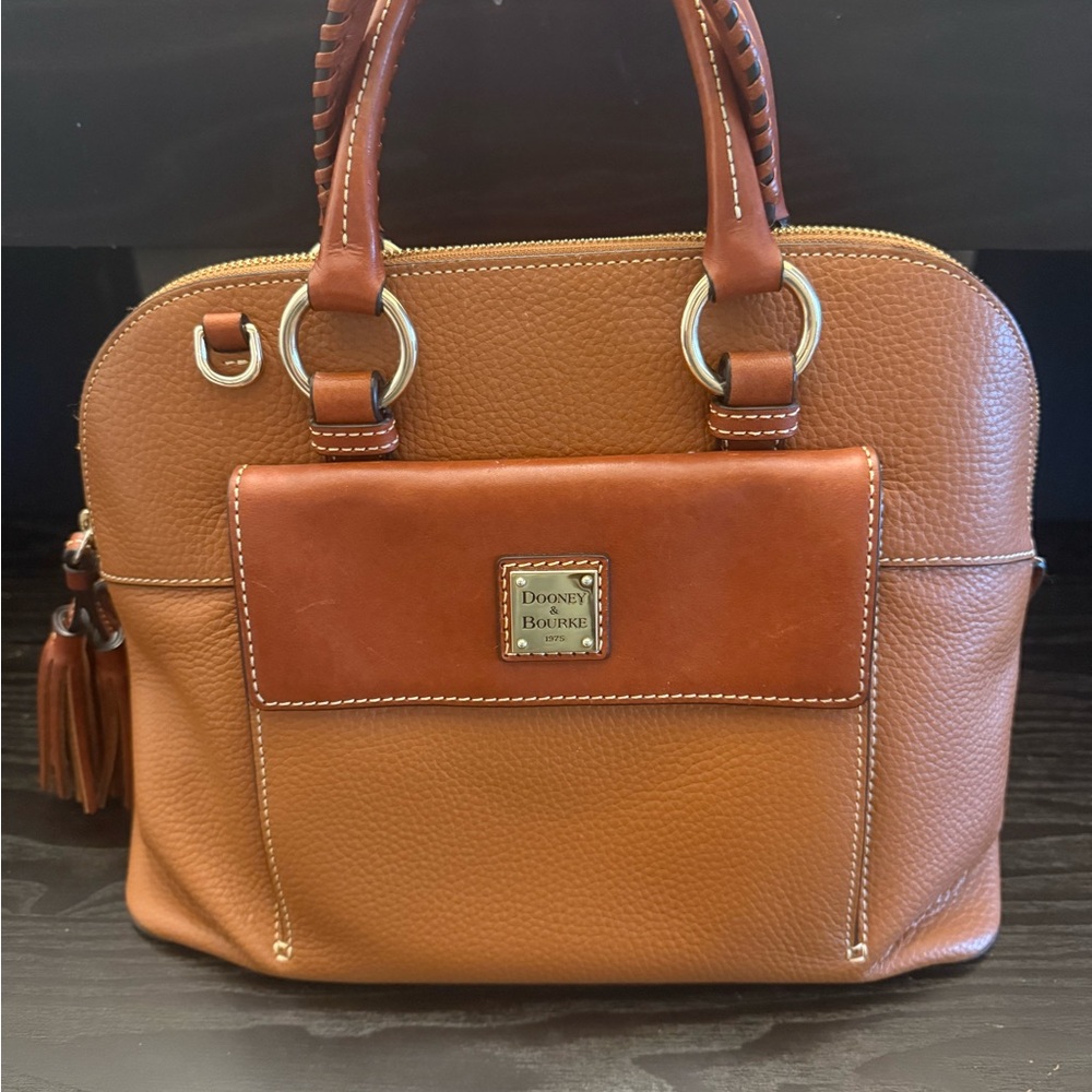 Dooney & Bourke Aubrey Satchel – Caramel Leather